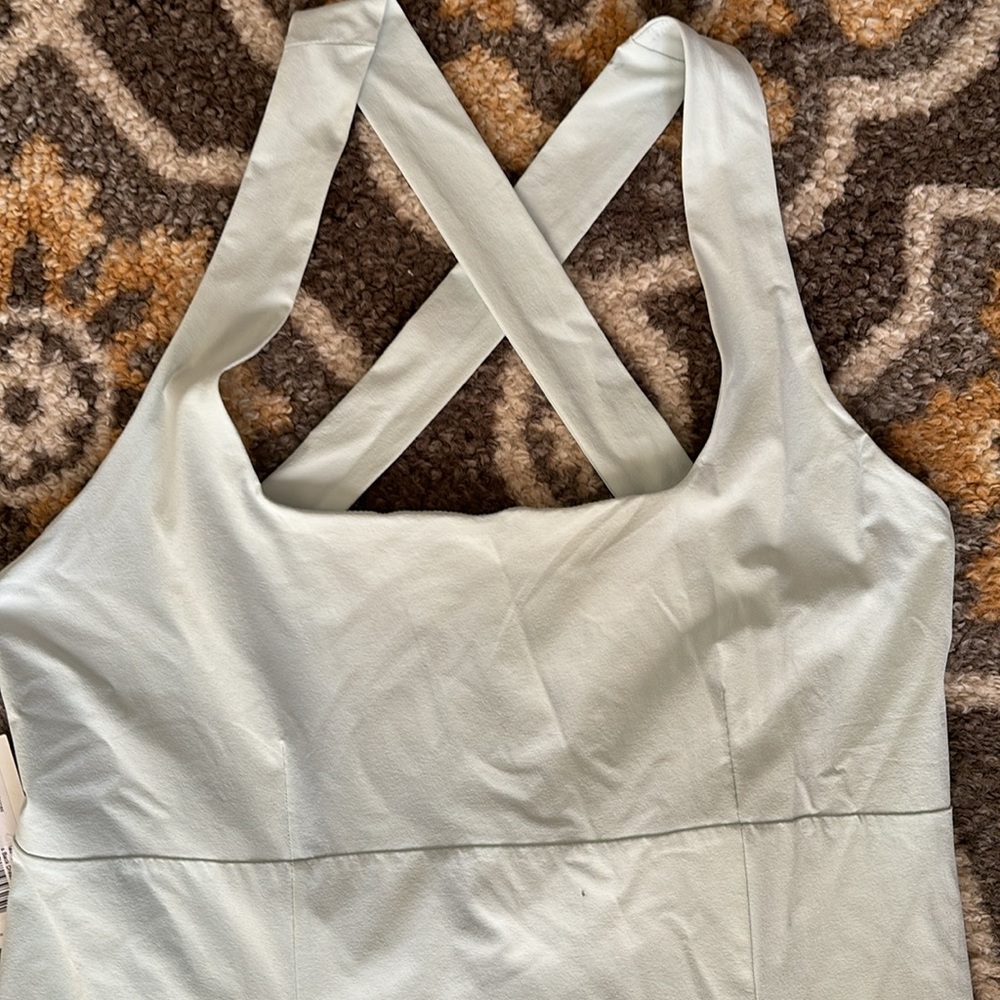❌SOLD❌NWT Outdoor Voices Cross Back Dress Built In Shorts In Ice Melts Blue - Picture 3 of 5